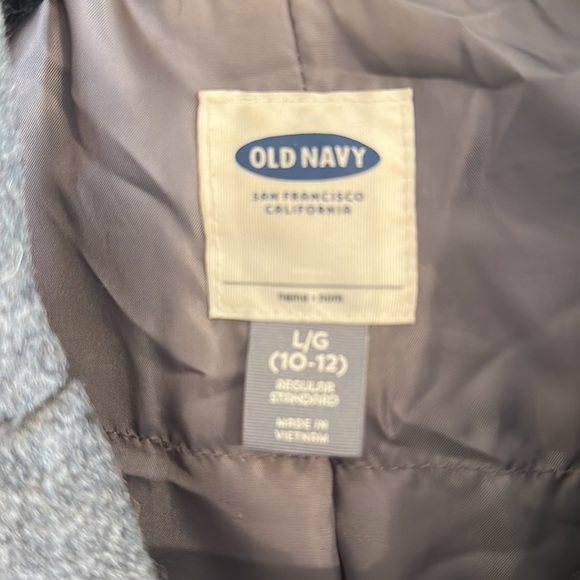 Old Navy Kids Wool Blend Double Breasted Pea Coat - Picture 2 of 4